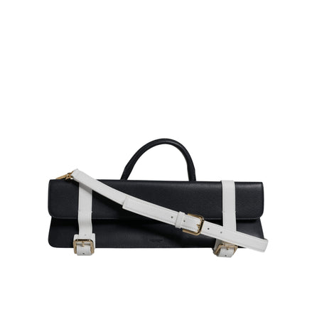 Dolce & Gabbana Blue White Leather Crossbody Bag