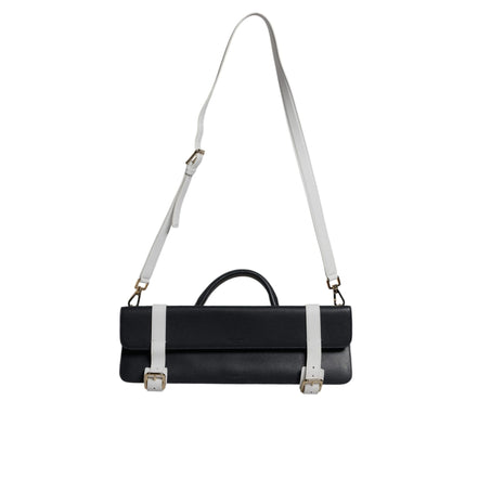 Dolce & Gabbana Blue White Leather Crossbody Bag