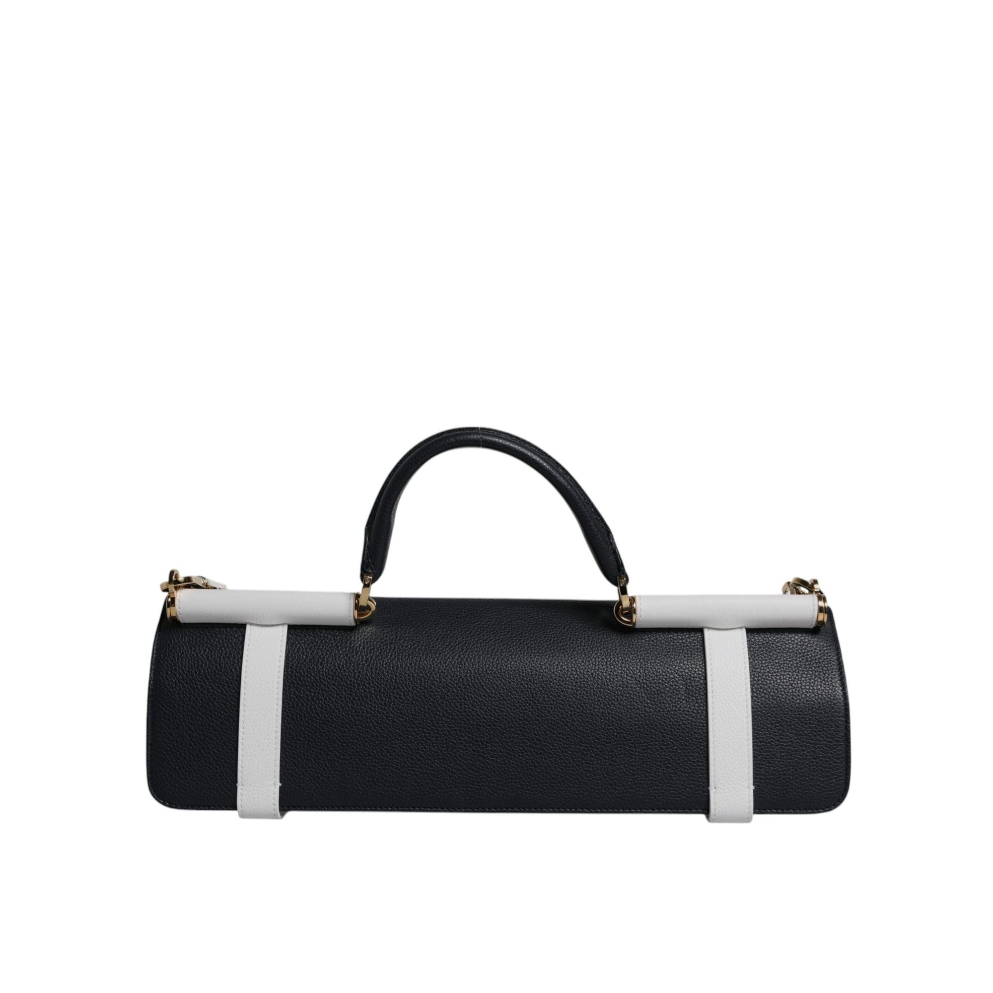 Dolce & Gabbana Blue White Leather Crossbody Bag