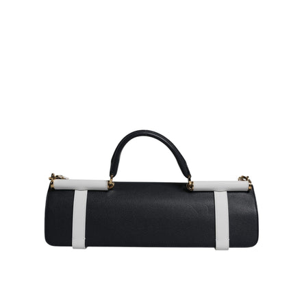 Dolce & Gabbana Blue White Leather Crossbody Bag