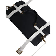 Dolce & Gabbana Blue White Leather Crossbody Bag