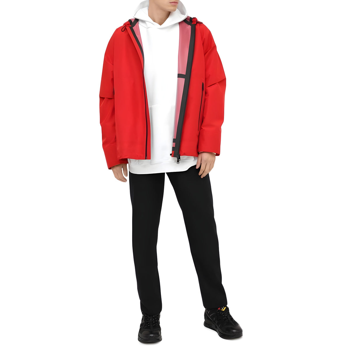 Bottega Veneta Red Polyamide Shell Jacket
