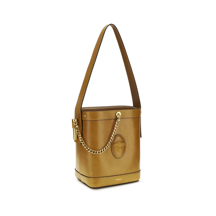 Sac à main Versace en cuir de veau marron Bos Taurus