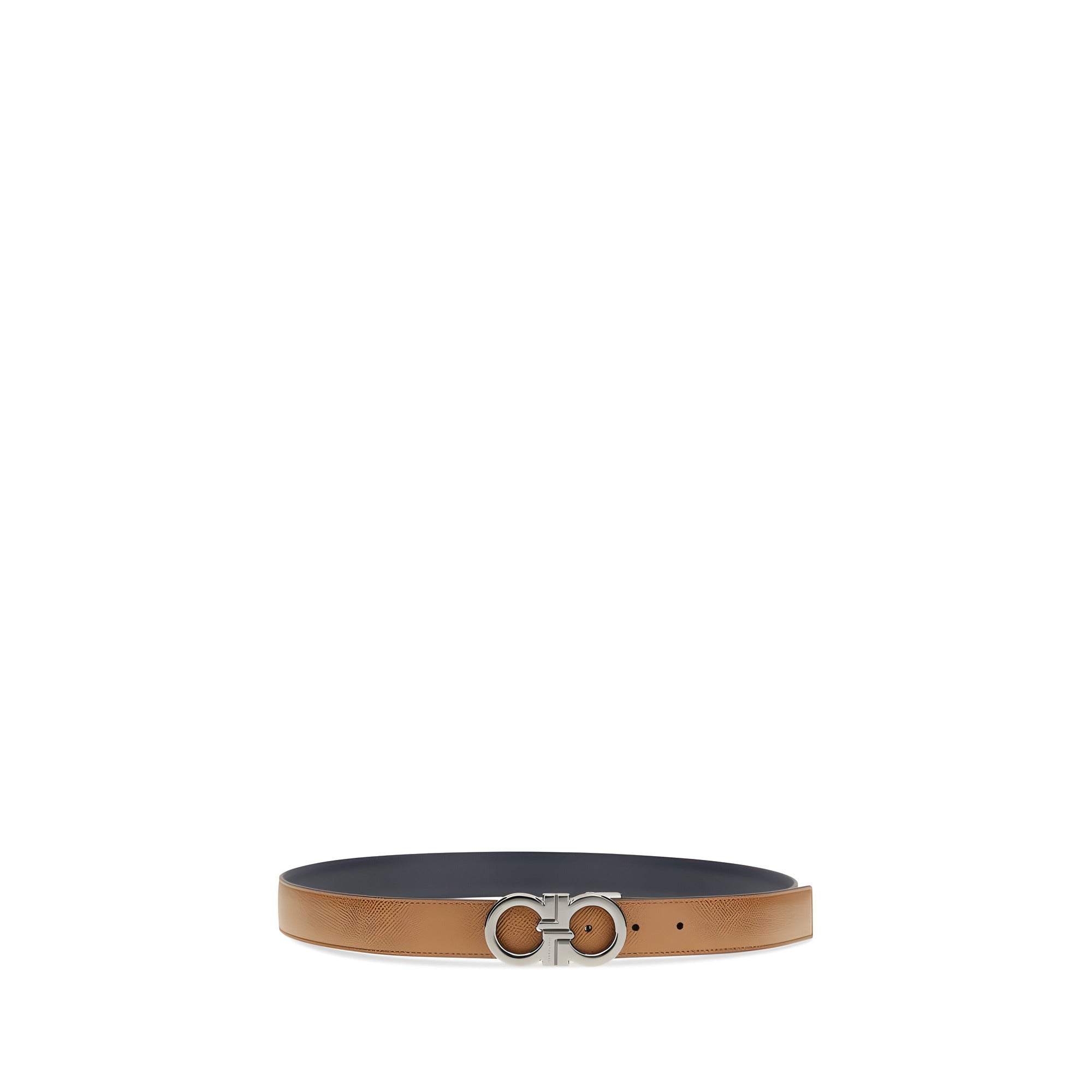 Ceinture classique en cuir de veau marron Ferragamo Bos Taurus