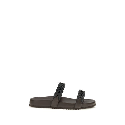 Brunello Cucinelli Brown Flat Sandals