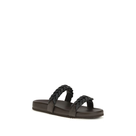 Brunello Cucinelli Brown Flat Sandals