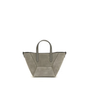 Sac porté épaule Brunello Cucinelli en veau marron Bos Taurus