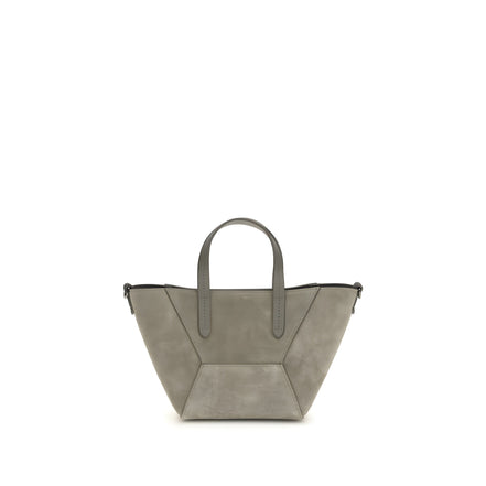 Sac porté épaule Brunello Cucinelli en veau marron Bos Taurus