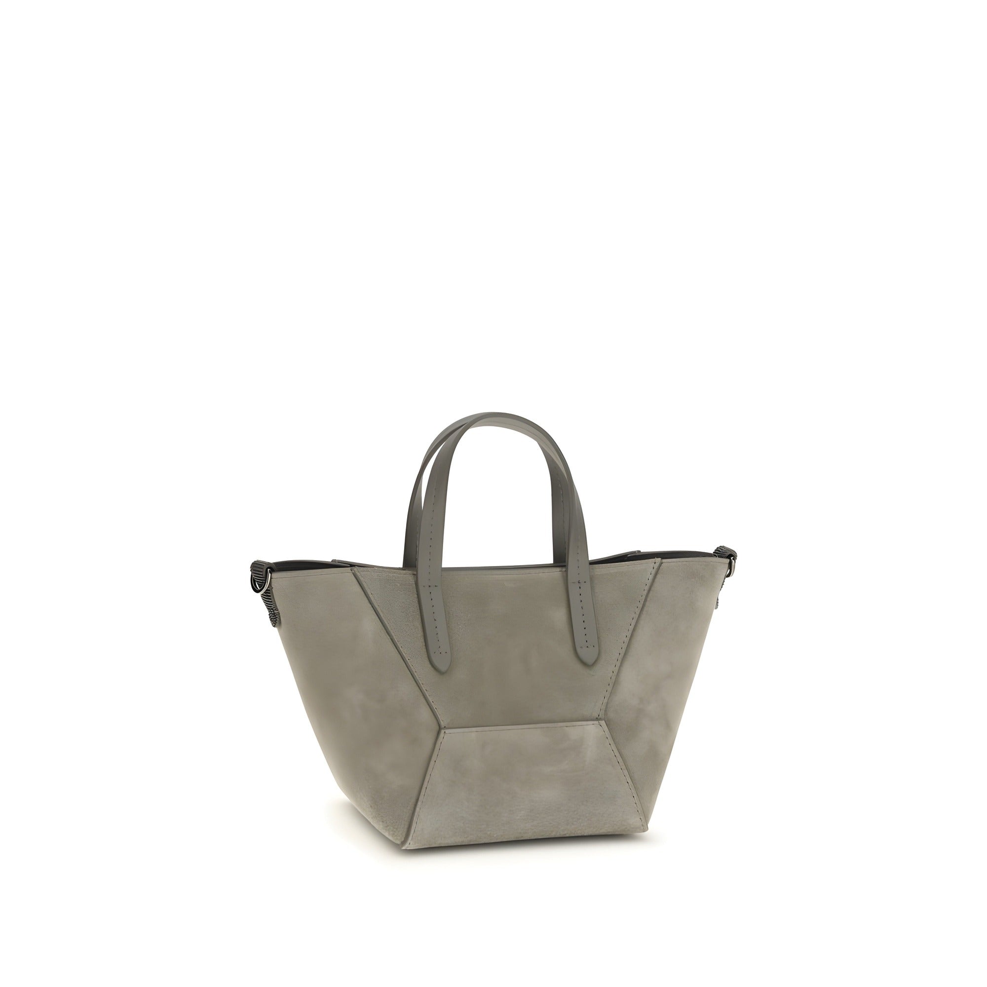 Sac porté épaule Brunello Cucinelli en veau marron Bos Taurus