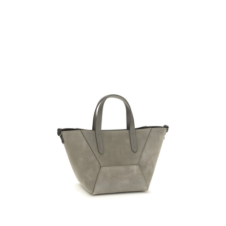 Sac porté épaule Brunello Cucinelli en veau marron Bos Taurus