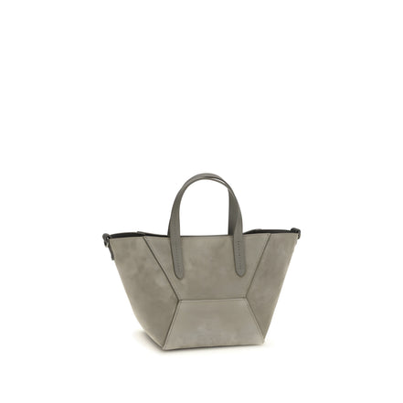 Sac porté épaule Brunello Cucinelli en veau marron Bos Taurus