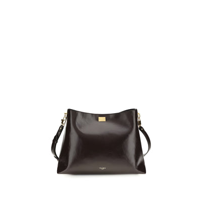 Sac à bandoulière Dolce & Gabbana en cuir de veau marron Bos Taurus