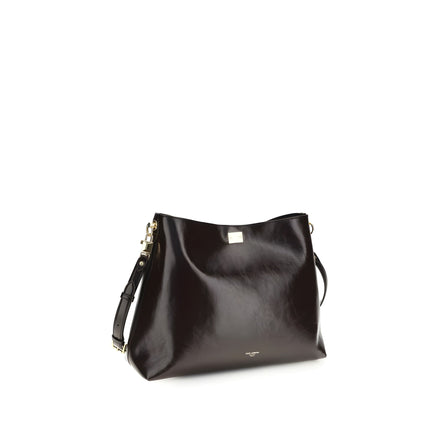 Sac à bandoulière Dolce & Gabbana en cuir de veau marron Bos Taurus
