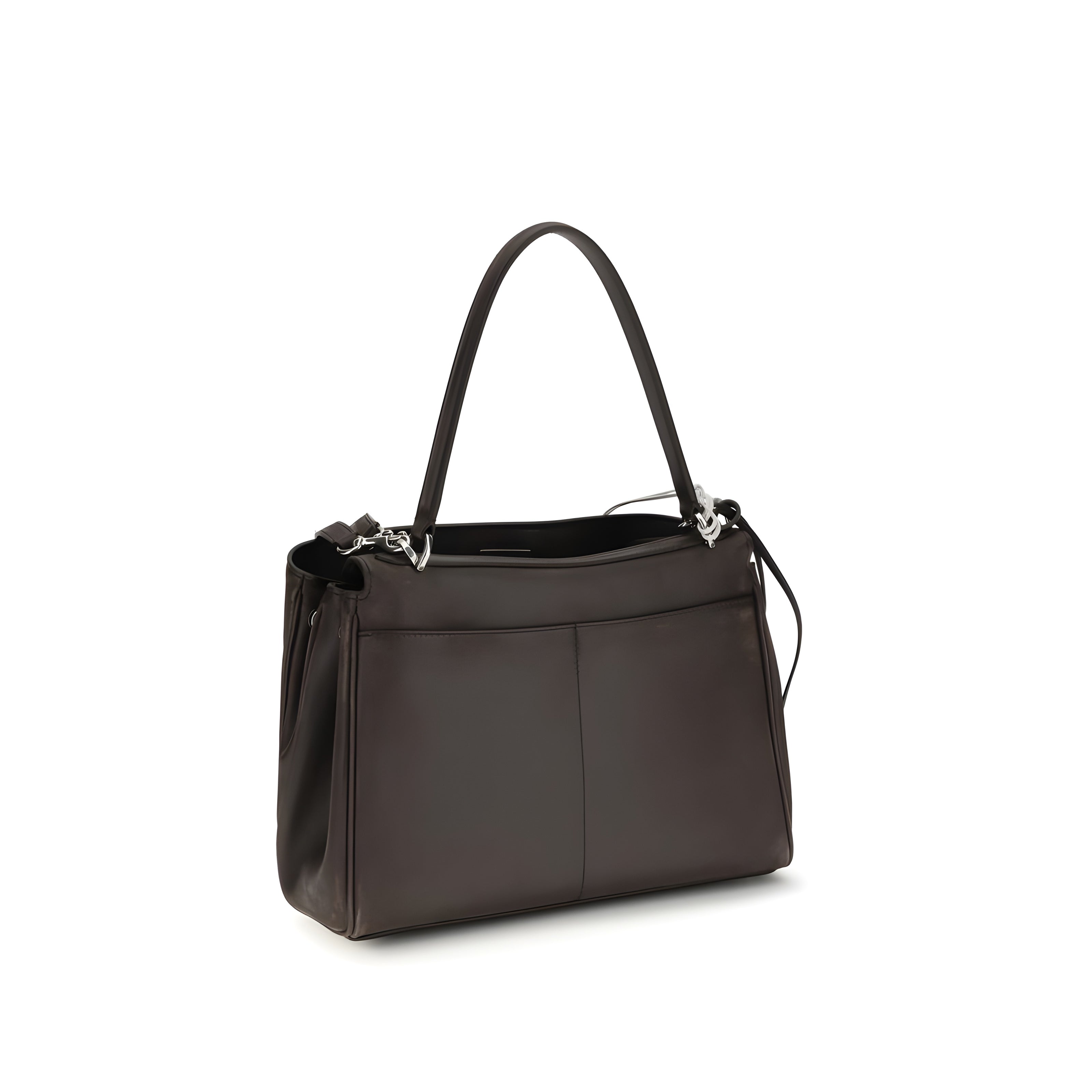 Sac à bandoulière Balenciaga en cuir de veau brun Bos Taurus