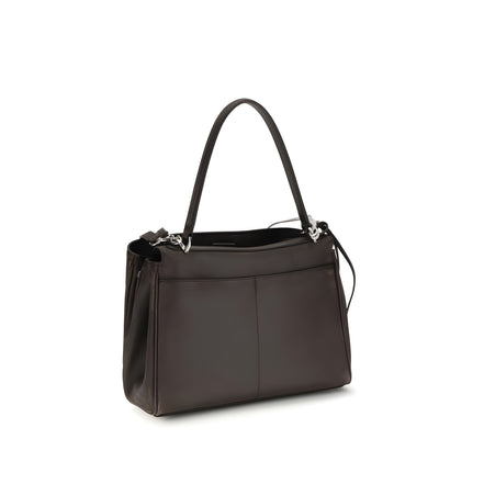 Sac à bandoulière Balenciaga en cuir de veau brun Bos Taurus