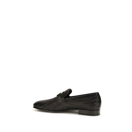 Ferragamo Brown Slip-On Loafers