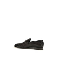 Mocassins à enfiler Ferragamo en cuir de veau marron Bos Taurus