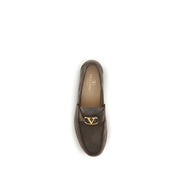 Mocassins à enfiler Valentino Garavani en cuir de veau marron Bos Taurus