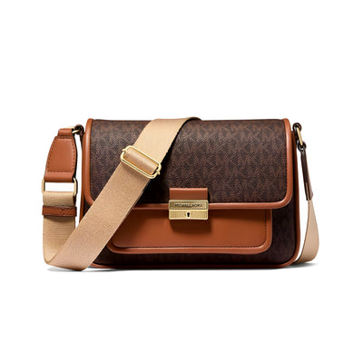 Michael Kors Brown Canvas Crossbody Bag