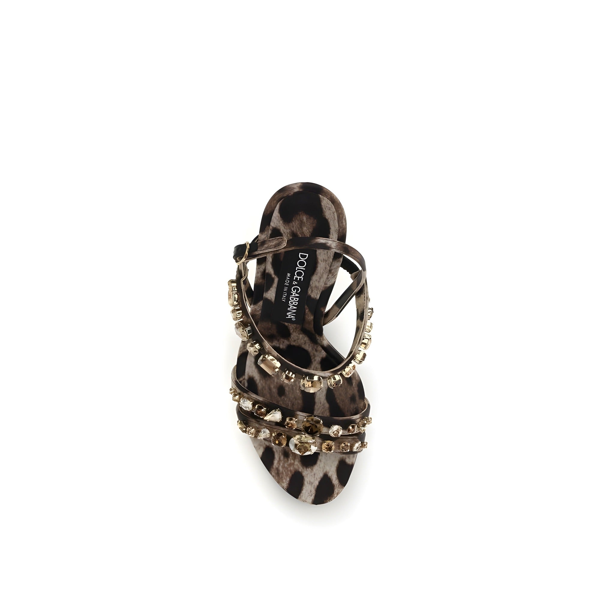 Sandales à talons aiguilles en tissu marron Dolce & Gabbana