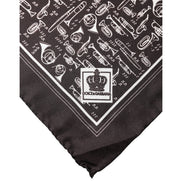 Foulard carré Dolce & Gabbana marron Jazz Club pour homme 32cm x 31cm