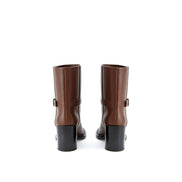 Bottines en cuir marron Burberry