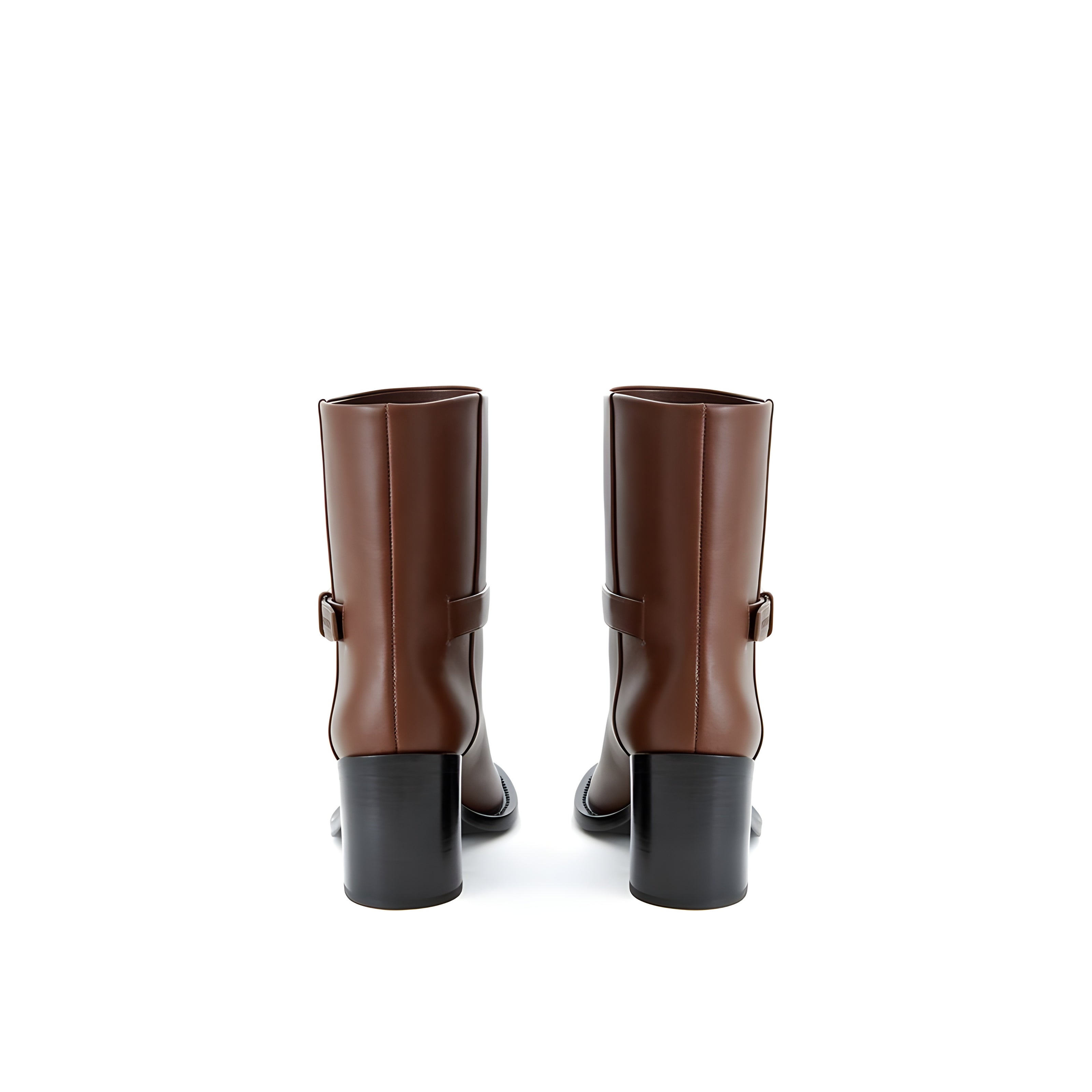 Bottines en cuir marron Burberry