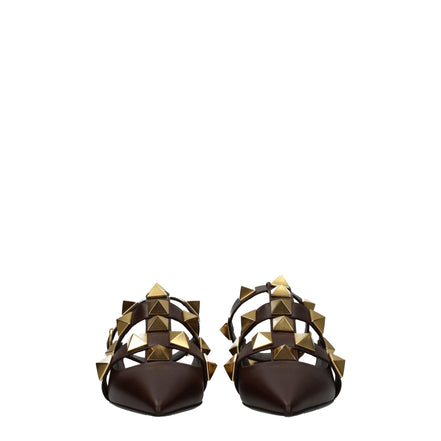 Sandales Valentino Garavani en cuir marron