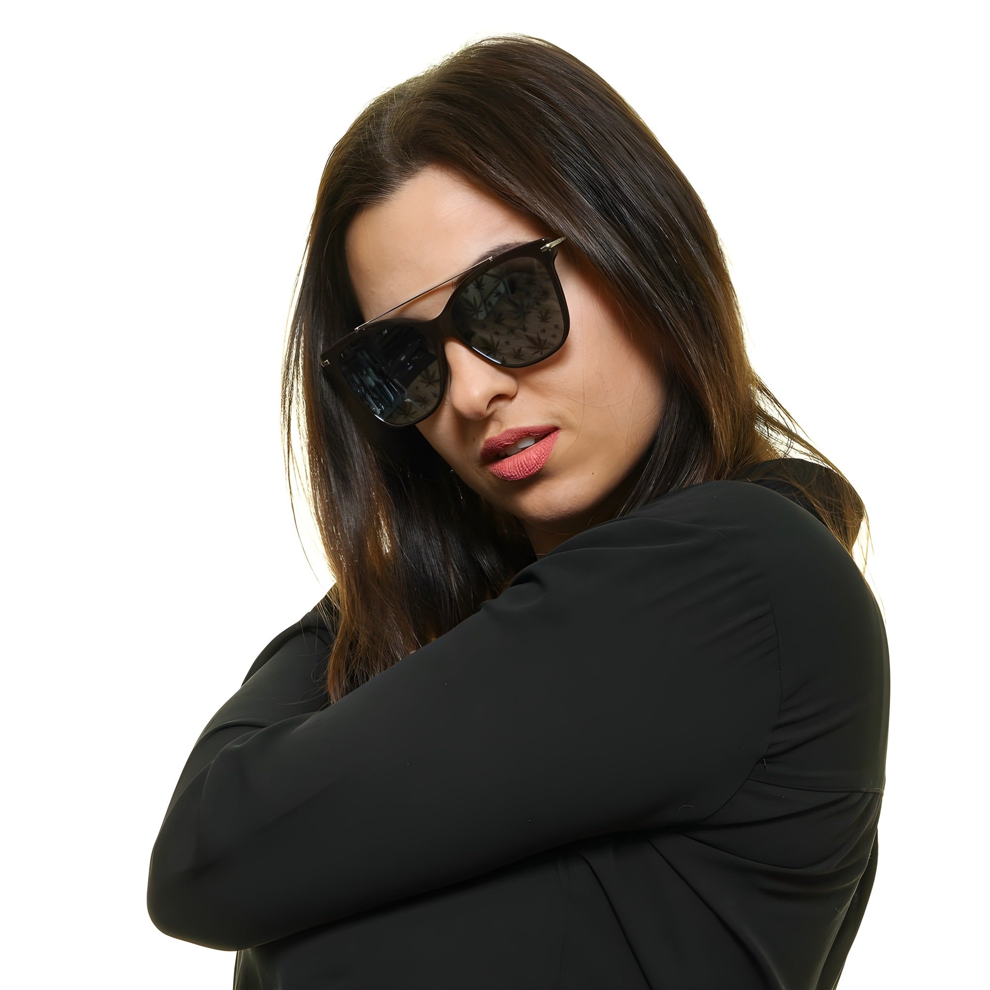 Lunettes de soleil Police en métal et plastique marron