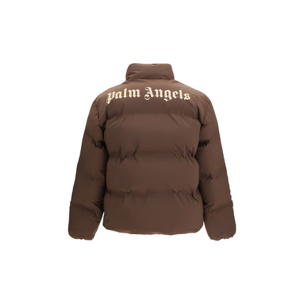 Veste longue en polyamide marron Palm Angels