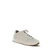 Brunello Cucinelli Beige Calf Leather Low Top Sneakers