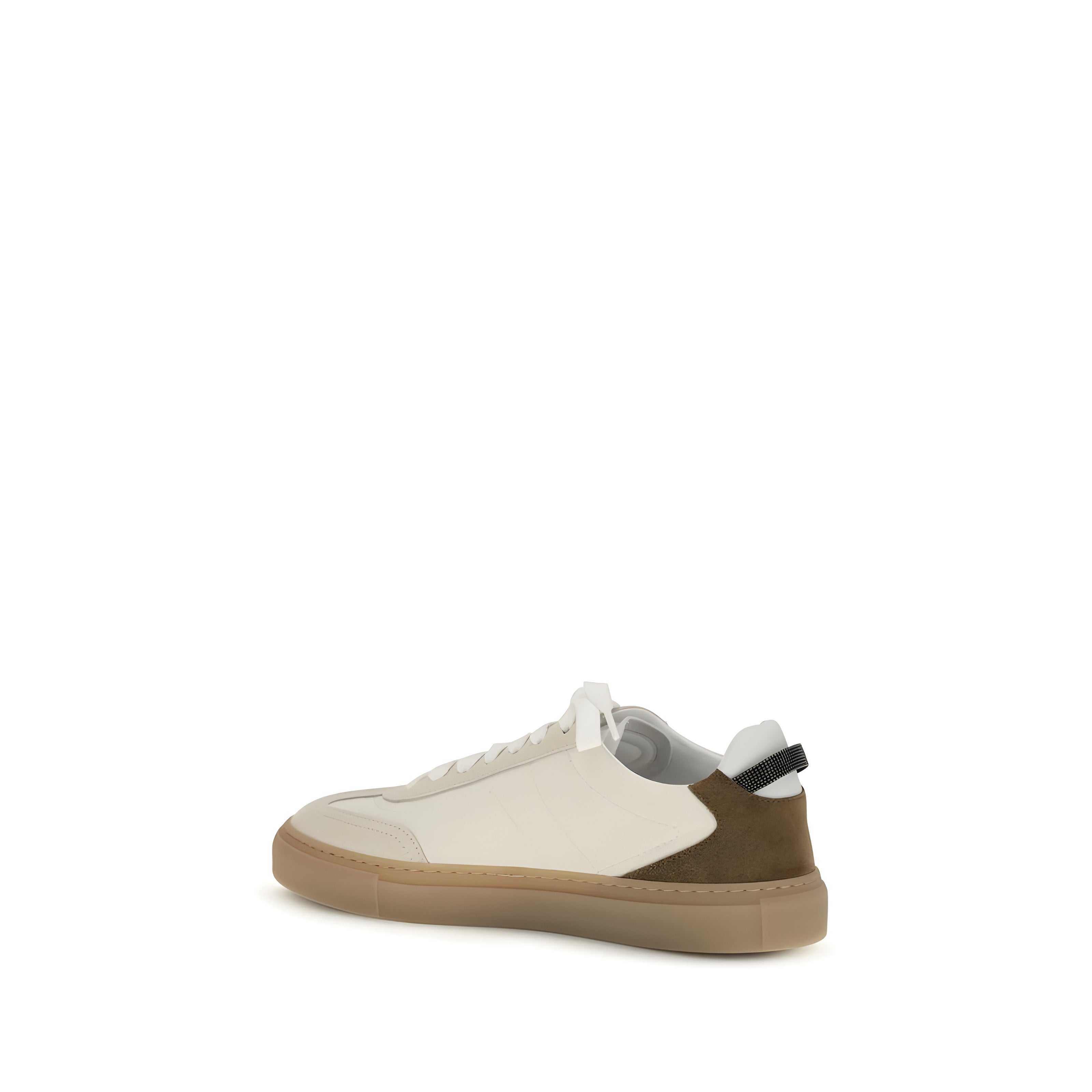 Baskets basses Brunello Cucinelli en cuir de veau beige Bos Taurus