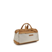 Brunello Cucinelli Beige Calf Leather Travel Bag