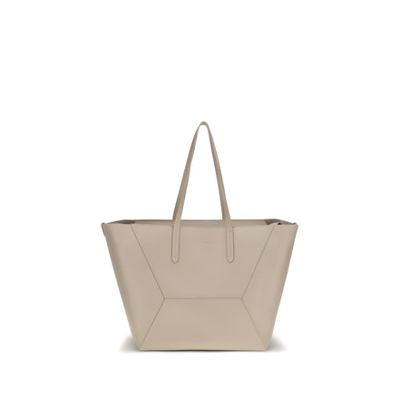 Brunello Cucinelli Beige Calf Leather Shoulder Bag