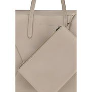 Brunello Cucinelli Beige Calf Leather Shoulder Bag