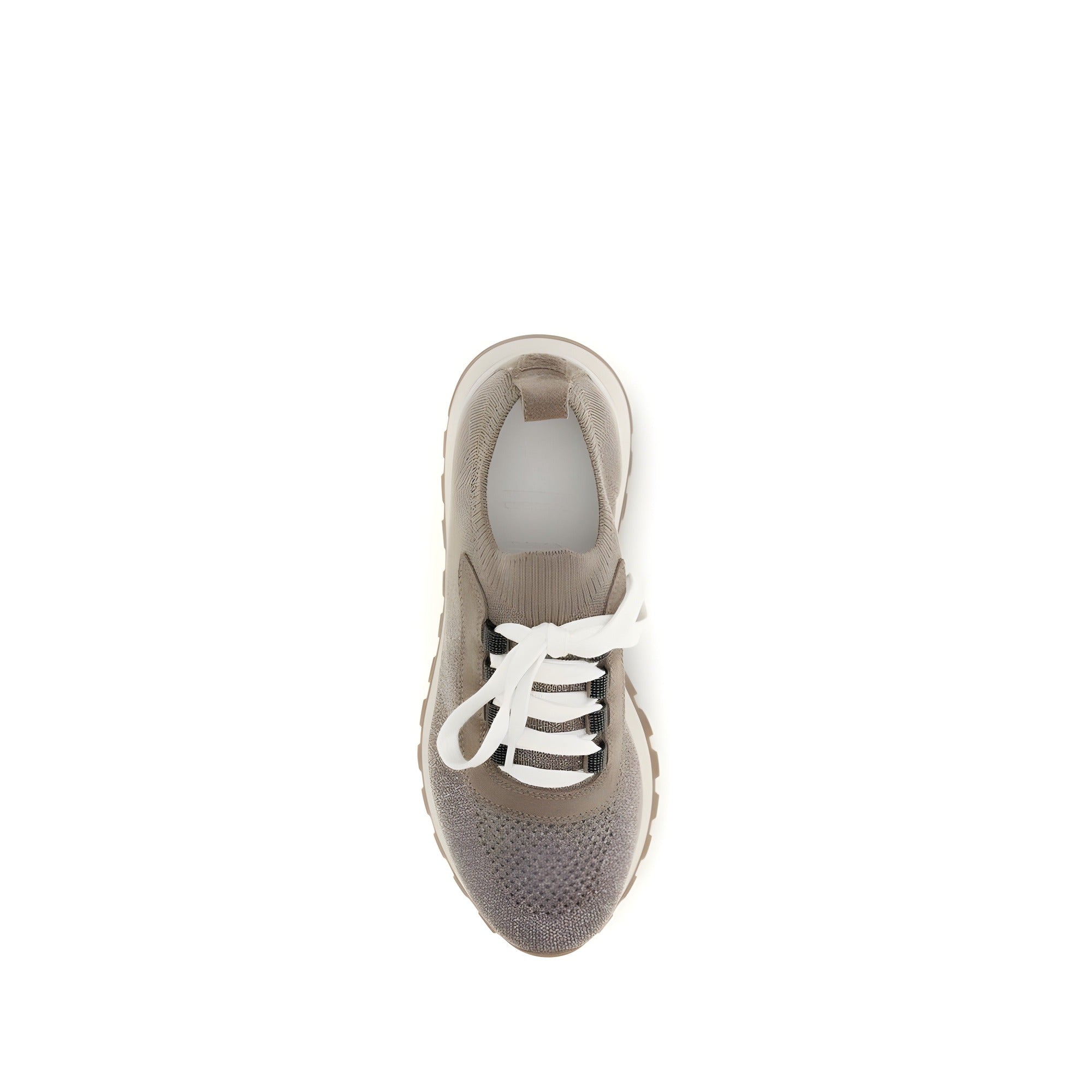 Baskets épaisses en coton beige Brunello Cucinelli