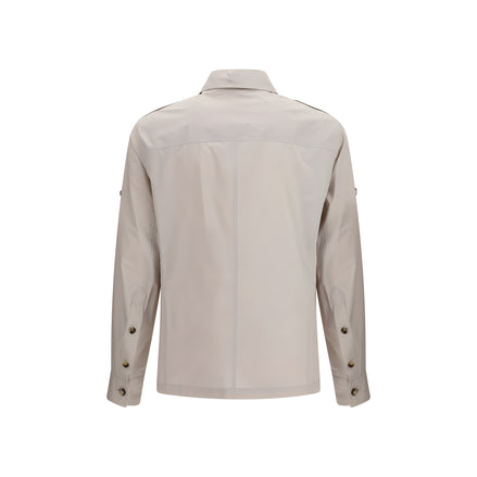 Manteau en coton beige Brunello Cucinelli