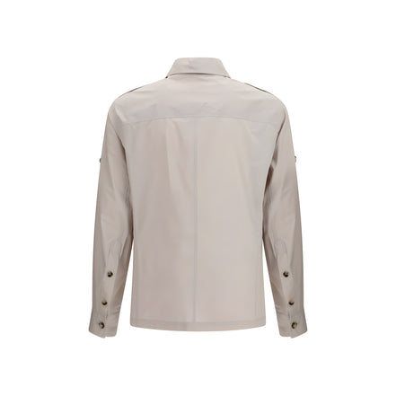 Manteau en coton beige Brunello Cucinelli