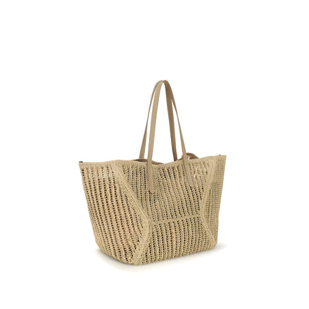 Brunello Cucinelli Beige Raffia Handbag