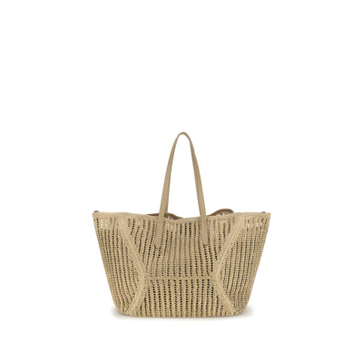 Brunello Cucinelli Beige Raffia Handbag