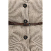 Brunello Cucinelli Beige Wool Cardigan