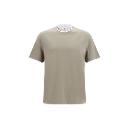 Brunello Cucinelli Bicolor Cotton T-Shirt