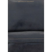 Brunello Cucinelli Black Calf Leather Backpack