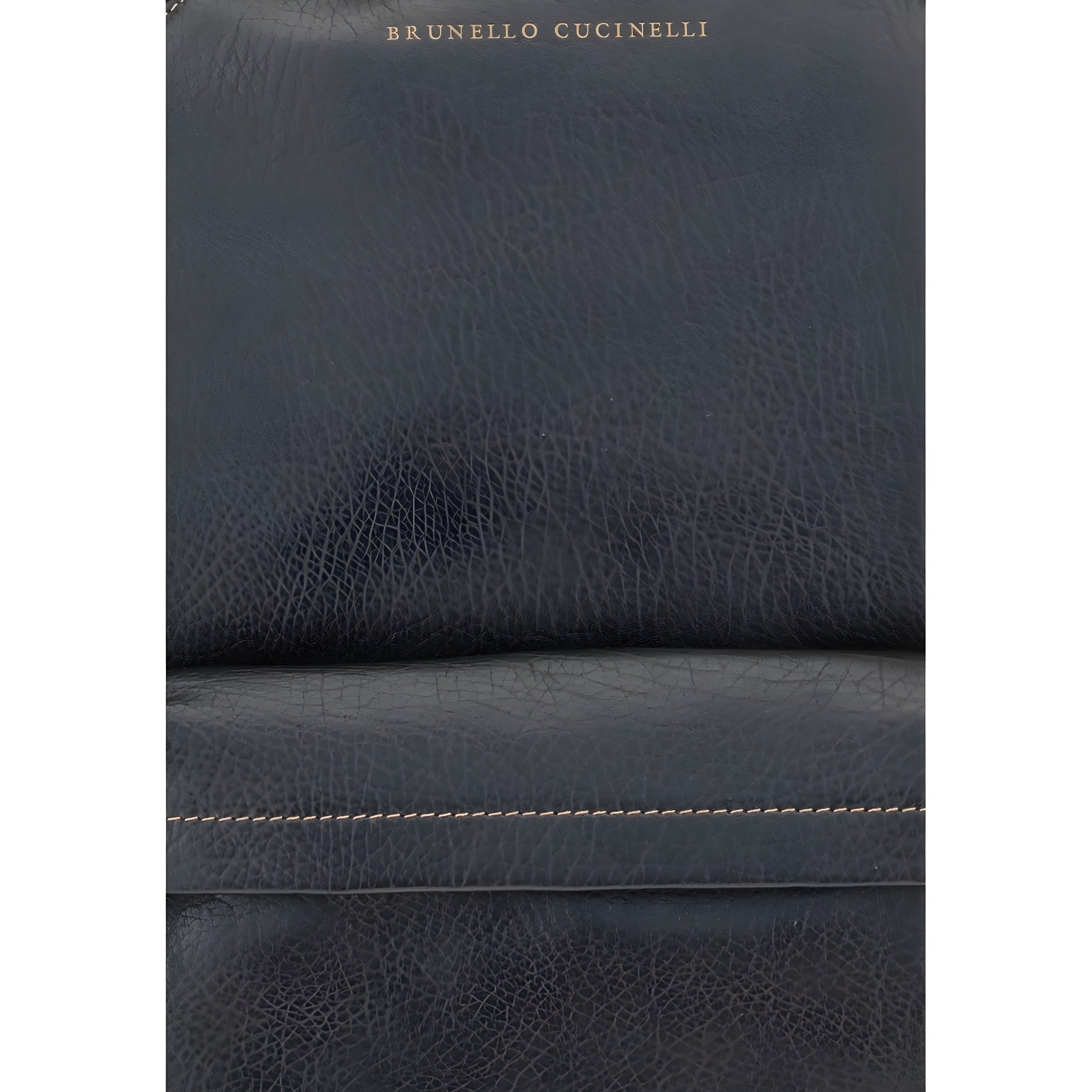 Brunello Cucinelli Black Calf Leather Backpack