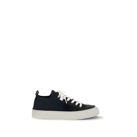 Brunello Cucinelli Blue Cotton Low Top Sneakers