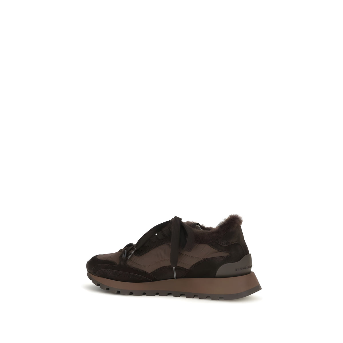 Brunello Cucinelli Black Leather Athletic Sneakers