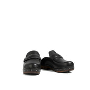 Brunello Cucinelli Black Leather Mules