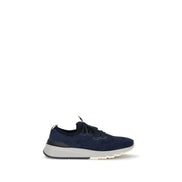 Brunello Cucinelli Blue Cotton Athletic Sneakers