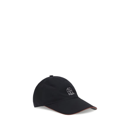 Brunello Cucinelli Blue Cotton Cap (Baseball Hat)