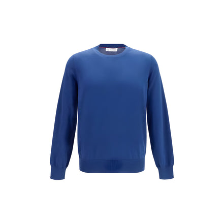 Brunello Cucinelli Blue Cotton Sweatshirt